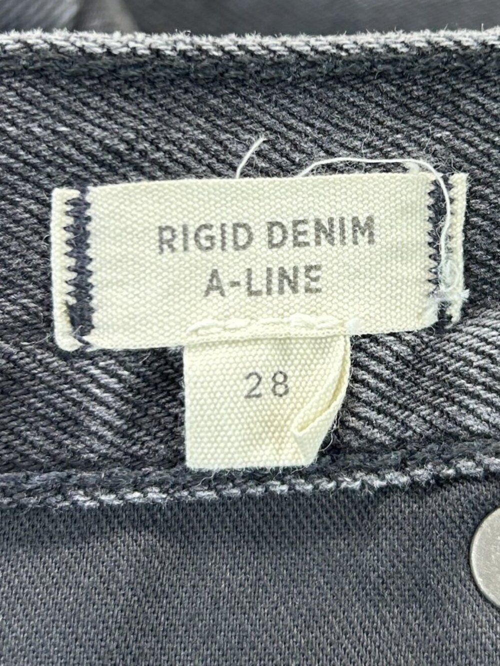 Madewell Rigid Denim Skirt A Line Jeans Women's Size 28 Black Cotton - Picture 7 of 12